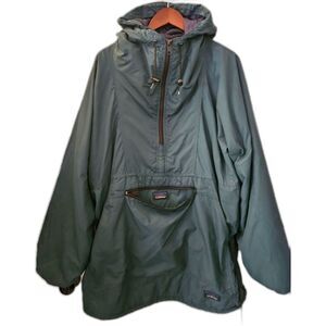 Vintage LL Bean Forest Green / Navy 1/4 Zip Pull Over Jacket (Size XL)